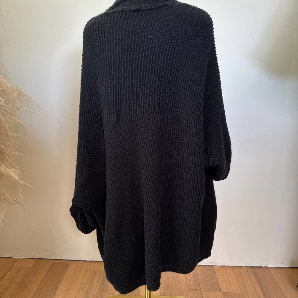 Splendid Chunky Cozy Wool Blend Cardigan Black Size Small - Picture 10 of 16